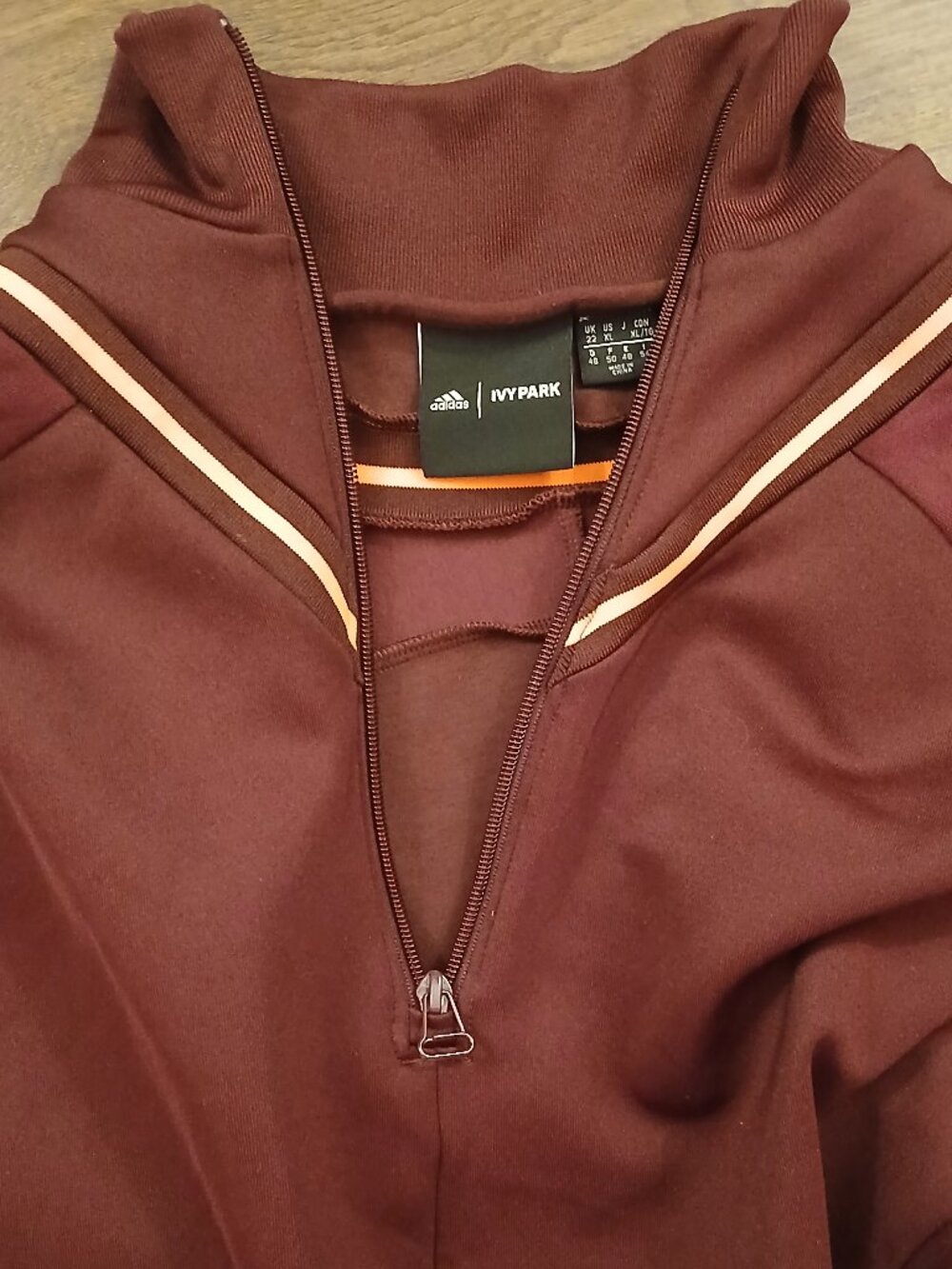 RARE adidas Beyoncé IVP Tracktop BodySuit Maroon Orange XL - Picture 4 of 6